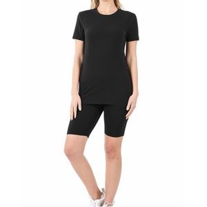 Biker Shorts Set (Black)
